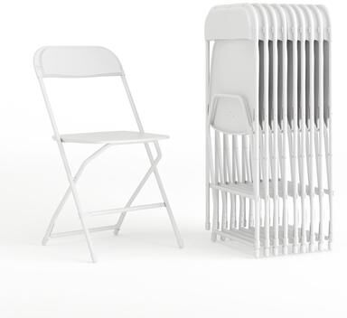 Flash Furniture Plastic Folding Chair - 10 Pack 650LB Weight Capacity - Event Chair