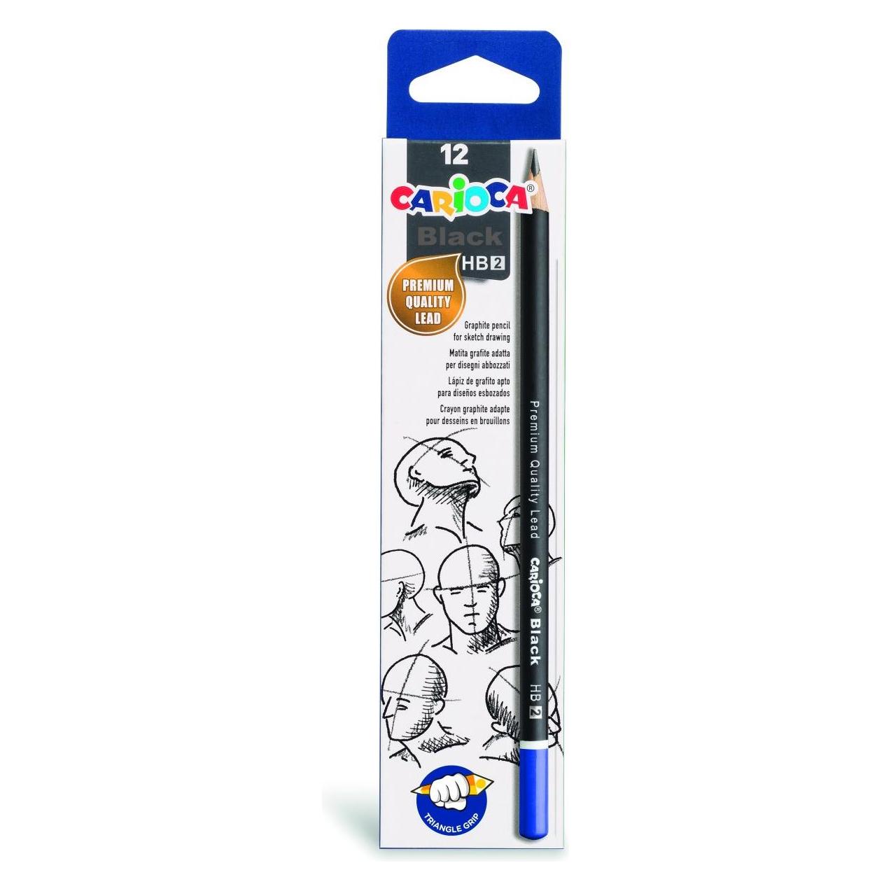 Carioca grauer Bleistift HB dreieckig (HB, 12x) (47922414)