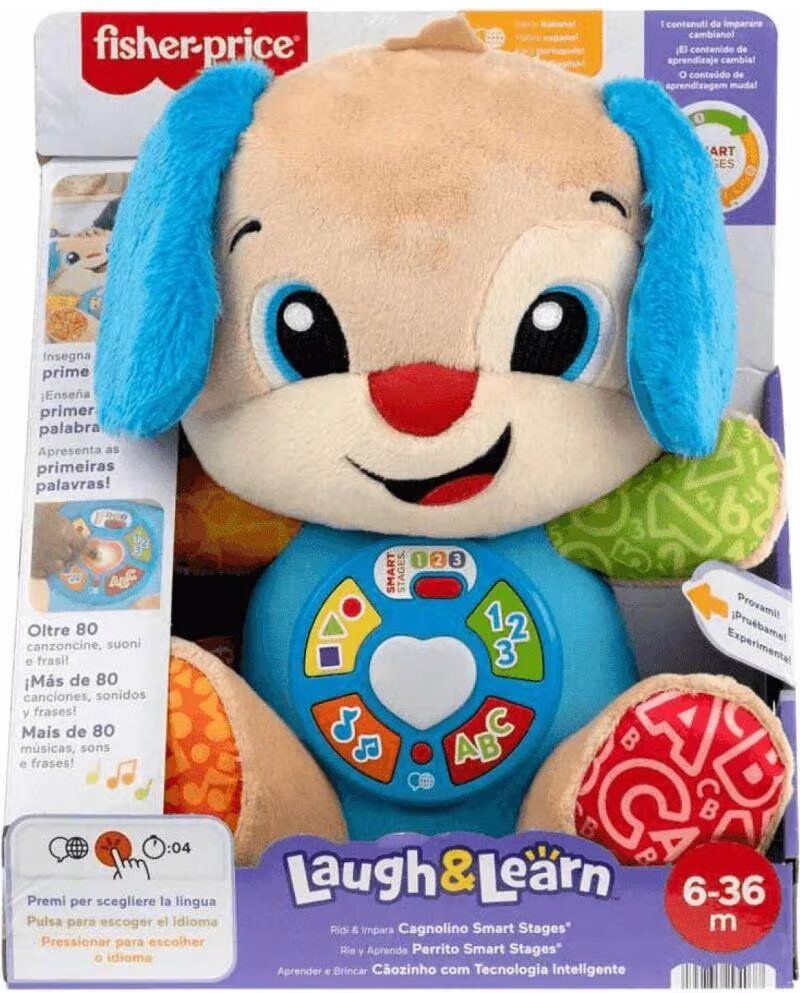 Mattel Games Fisher-Price Perrito Primeros Descubrimientos Ríe Y Aprende Multicolor 1 Año Unisex