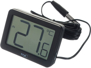 TFA Digital In-Outdoor Thermometer Noir