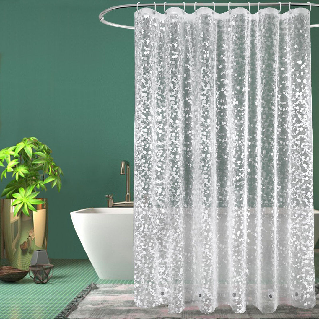 Symple Stuff Shower Curtain Cobblestone 5 Magnet 140cm H x 180cm W