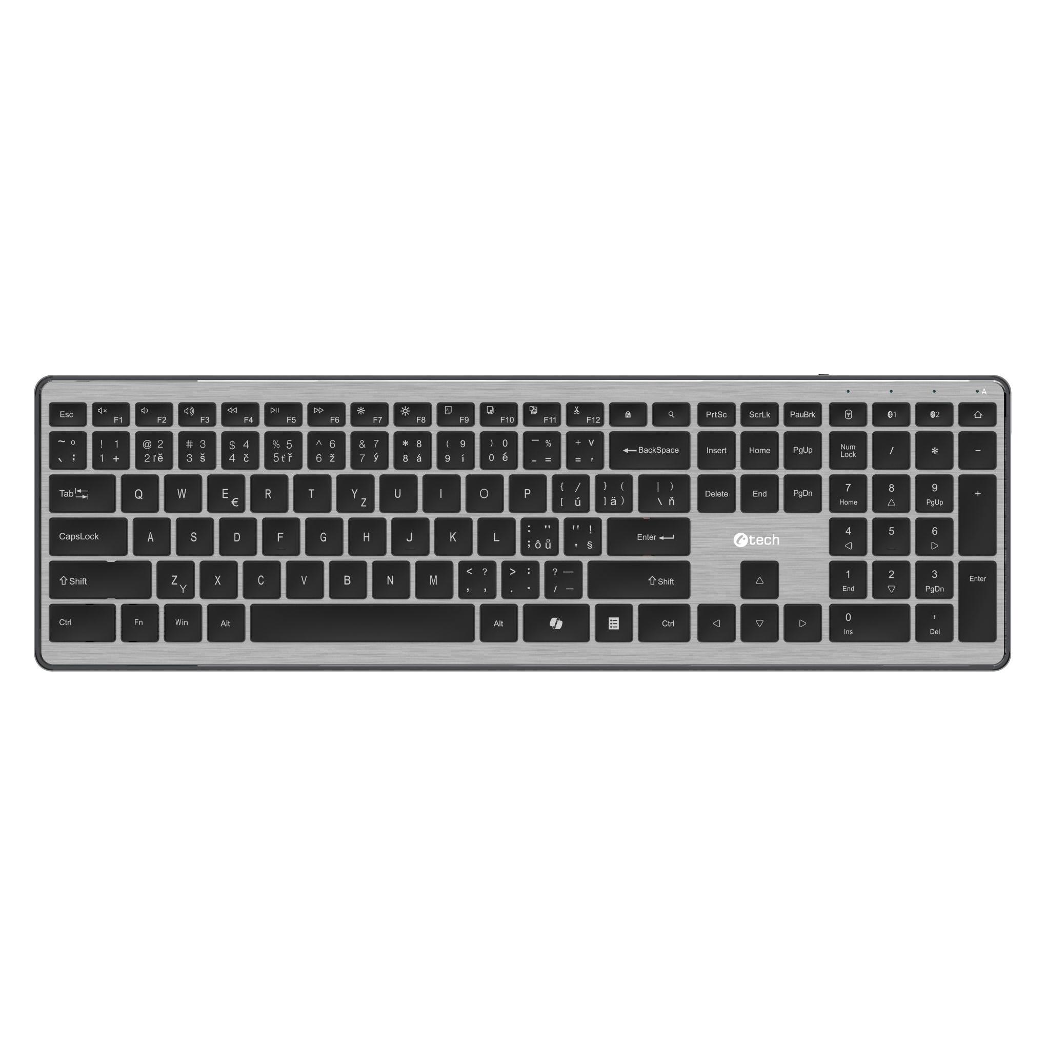 C-Tech Keyboard Quallis KB-118 Dual mode (DE, Kabellos) (KB-118)