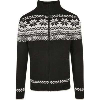 Cardigan BRANDIT "Brandit Herren Cardigan Norweger", Herren, Gr. 3XL, schwarz-weiß (schwarz), 100% Polyacryl, mehrfarbig, normal, Rundhals, Strickjacken