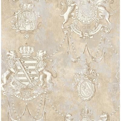 Seabrook Designs Lavern Crest Unpasted Wallpaper