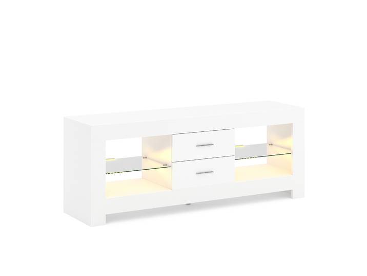 TV Möbel LED ZOYA 130 x 35 x 50 cm weiss