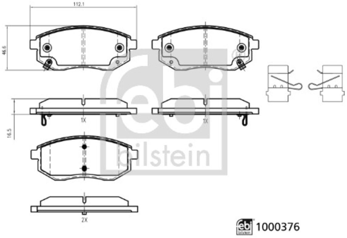 Febi Bilstein Bremsbelagsatz FEBI 1000376