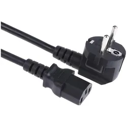 RS PRO CEE7/7 IEC C13 H05Z1Z1-F 1.0mm2 Black 2m (2 m), Stromkabel, Schwarz