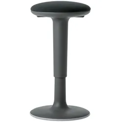Bisley Stehhilfe Tuc Tuc ergonomisch & höhenverstellbar, Sitz- und Stehhocker in charcoal mit Tellerfuß - Ergonomischer Hocker, Stehstuhl, Bürohocker