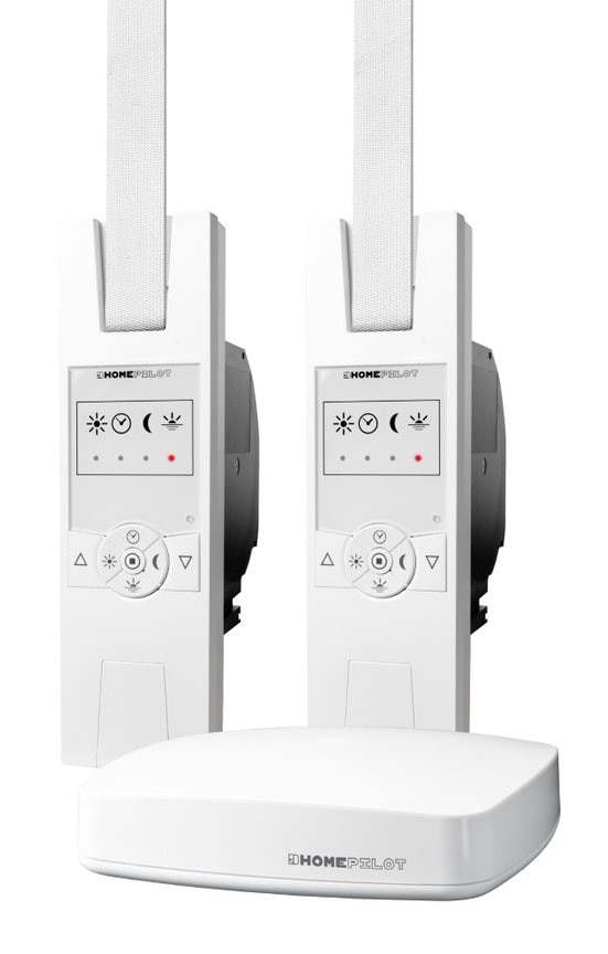 Homepilot Starter Set Smarte Beschattung . 2 Gurtwickler RolloTron Classic smart