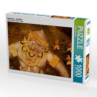 CALVENDO Puzzle Hanuman - als Riese | 1000 Teile Lege-Größe 64x48cm Foto-Puzzle für glückliche Stunden
