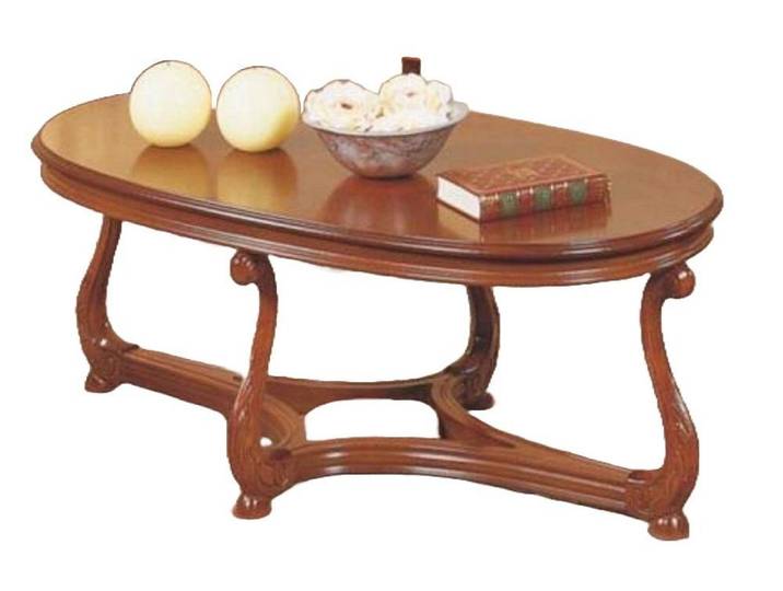 JVmoebel Couchtisch Ovaler Beistelltisch aus Holz für stilvolles Wohnen, Made in Europa