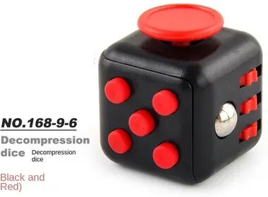 Smart Shopping Spot Infinity Stress Cube Fidget Decompression Toy For Adults & Kids black Red