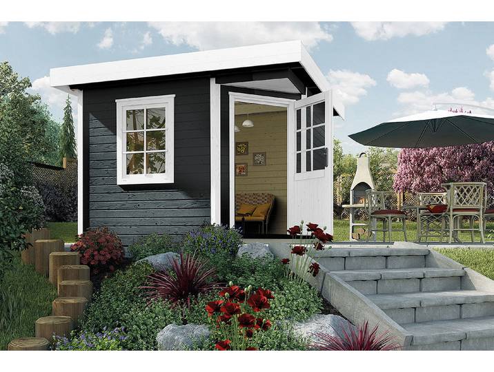 Weka Designhaus 213 mit Flachdach 3 × 3 m