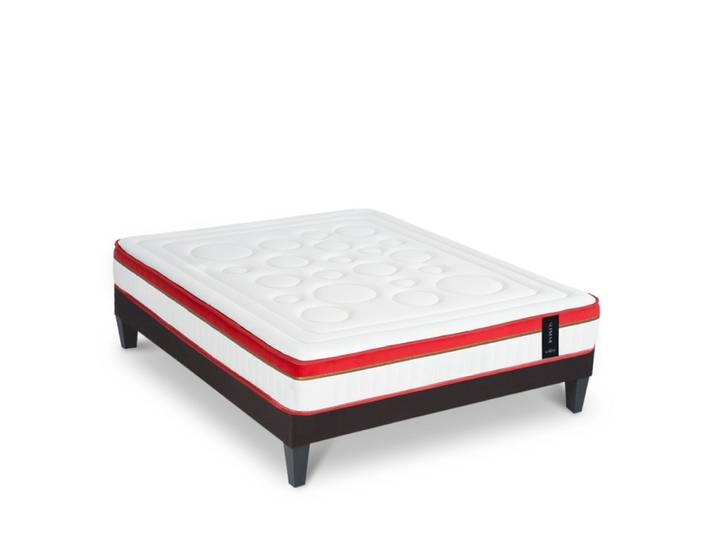 Ensemble matelas mémoire h24 sommier 160x200