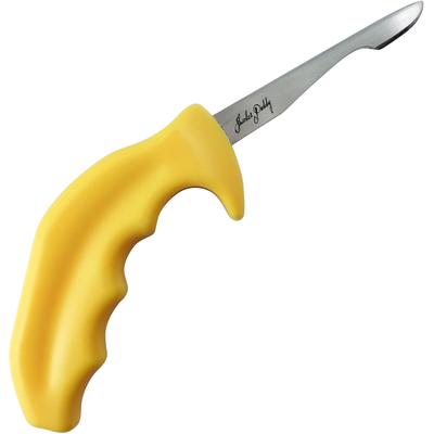 Austernmesser SWISSMAR "Shucker Paddy", gelb (gelb, silberfarben), Edelstahl, Kochmesser, Edelstahl/rutschfester PP-Griff, für Rechts- u. Linkshänder