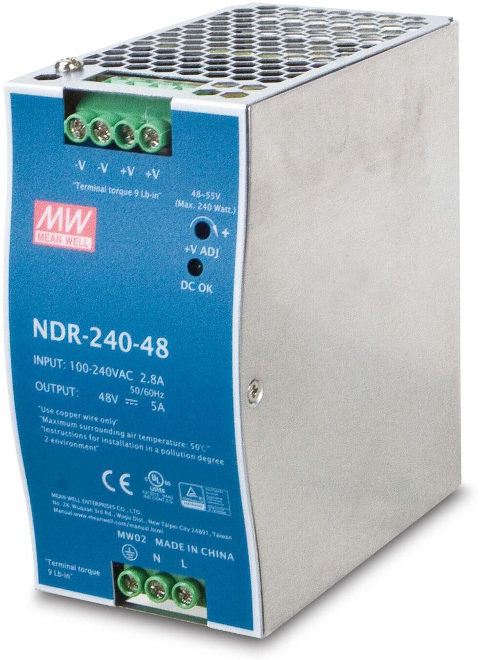 PLANET PWR-240-48 48V 240W DIN-Rail Power Supply (NDR-240-48)