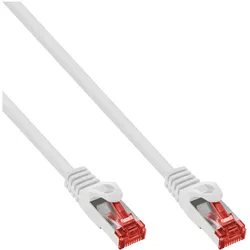 70er Bulk-Pack INLINE Patchkabel, S/FTP (PiMf), Cat,6, PVC, CU, weiß, 1m