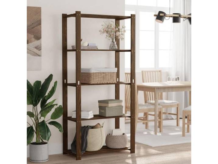 SALE 2026  Étagère industrielle Brun - Support de rangement à 5 niveaux marron 80x38x170cm - bois pin PRO594976210