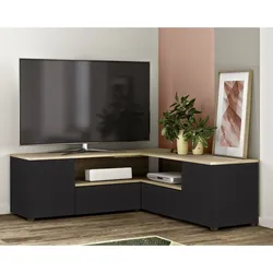TemaHome »Angle« TV-Schrank 130 Schwarz mit Eiche