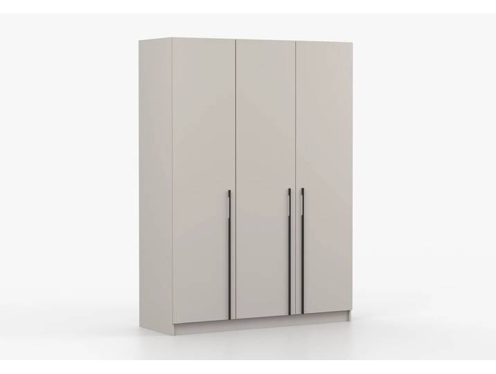 Drehtürenschrank ROSA II 3D 150 cm Kaschmir Kaschmir Schwarz