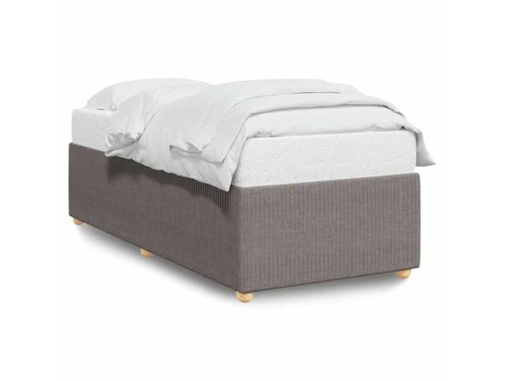 PUGYNBK Bettgestell 80 x 200 cm, Grau Taupe Weiches Polyestergewebe, Lattenrost, stabile Beine, ohne Matratze