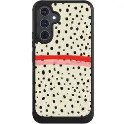 Nivocase Hülle für Samsung Galaxy A54 5G Handyhülle NIVOcore Case Schwarz Kunst Punkte Streifen (Samsung Galaxy A54 5G), Smartphone Hülle, Schwarz