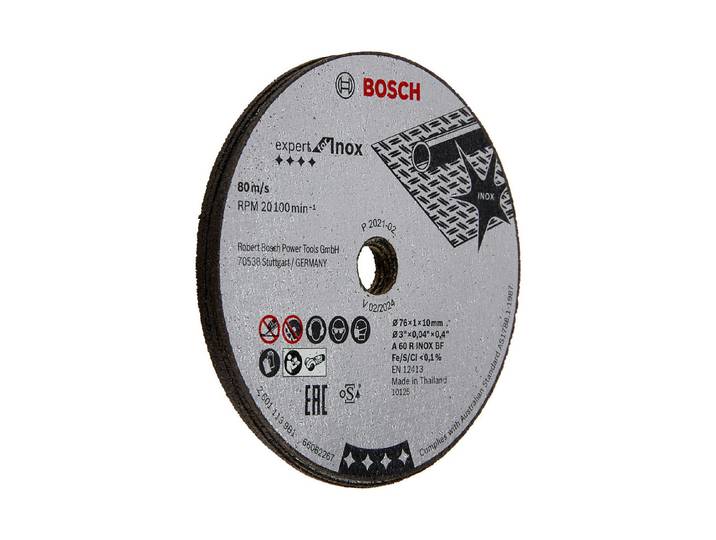 Bosch Trennscheibe Expert für Inox 76 × 1 × 10 mm 5 Stück