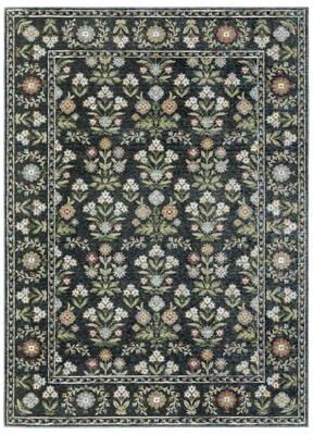 Style Haven Adalynn Bordered Floral Traditional Blue/Multi Area Rug