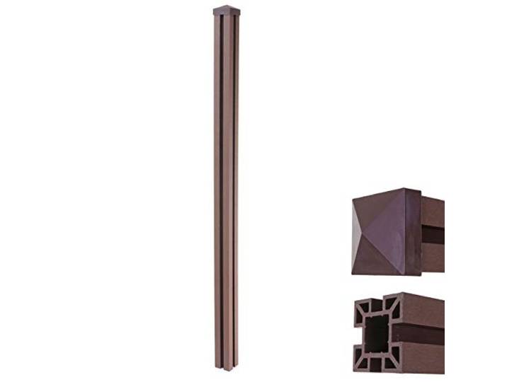 Mendler WPC-Pfosten Sarthe-WPC-Zaun 1,88m - braun