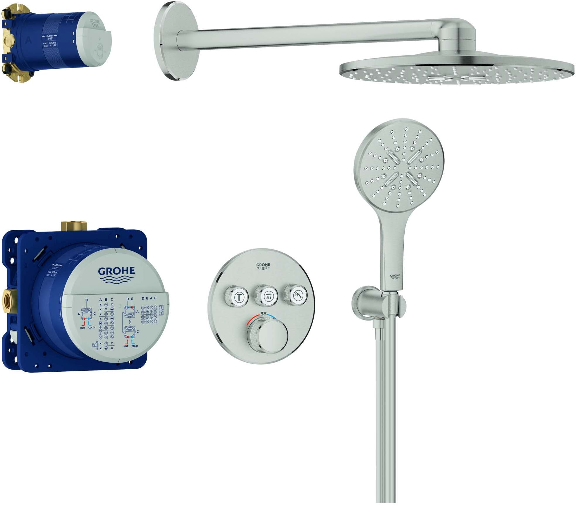 Grohe Grohtherm Smartcontrol système de douche 34863DC0 encastré, super acier