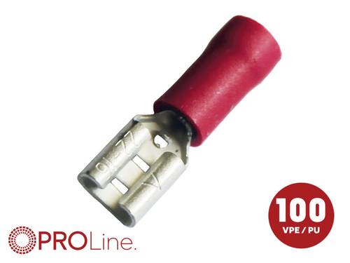 ACV 344801-1-0-p Steckzunge Steckdicke: 0.8mm Teilisoliert Rot 100 St. Piece
