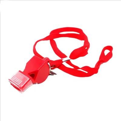 Fusion Finds Sports Referee Whistle With Detachable Lanyard For Coaching, Training & Emergency Safety red