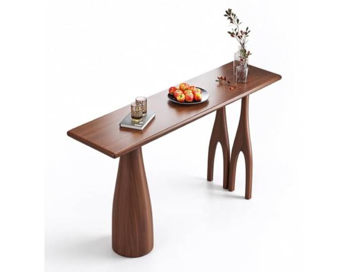 Massivholz Bar Höhe Tisch, lange schmale Esstisch Lange schmale Massivholz Counter Höhe Pub Tisch,Pub Tisch für Esszimmer,Sofa Konsole(140cm/55.1in)