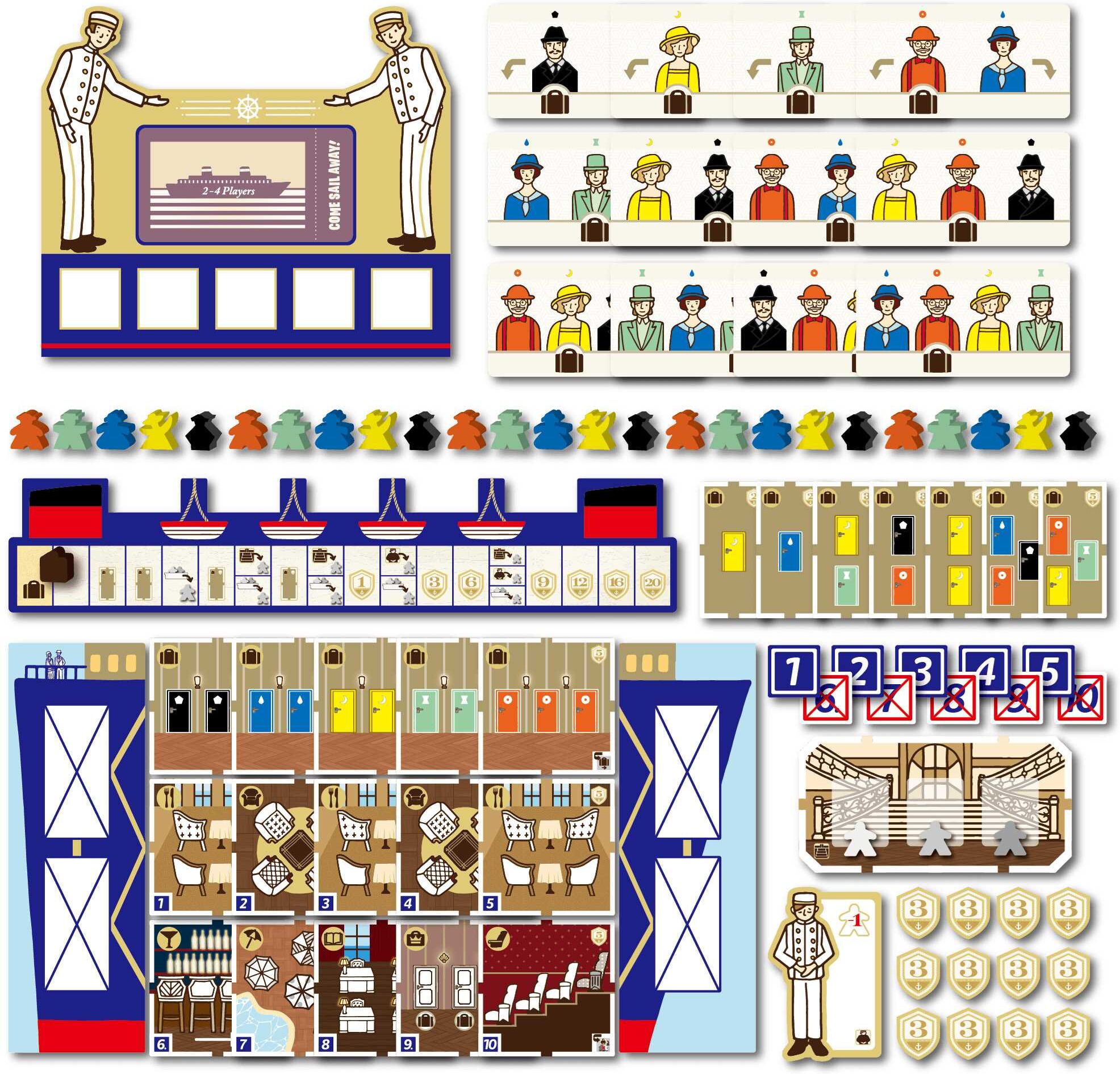 Come Sail Away Board Game by Saashi & Saashi, Ages 8+, Strategic Passenger Placement, Board Game for 2-4 Players
