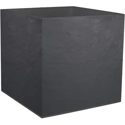 EDA BigDean Blumenkübel Doppelwandig Schwer Made in Europe Steinoptik ca. 50x50x50 cm Extrem Robust für Innen und Außen