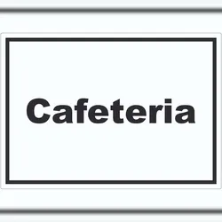 HB-Druck Cafeteria Aufkleber mit Text Restaurant mit Selbstbedienung waagerecht A4 (210x297mm)