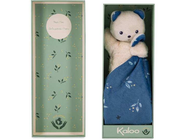 Kaloo - Carre Douceur - Knuffeldoekje - Beer - Blauw
