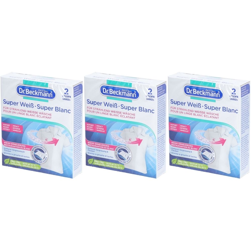 DR Beckmann Super Weiss - Waschmittel für strahlend weisse Wäsche x3 3x40 g Sonstige