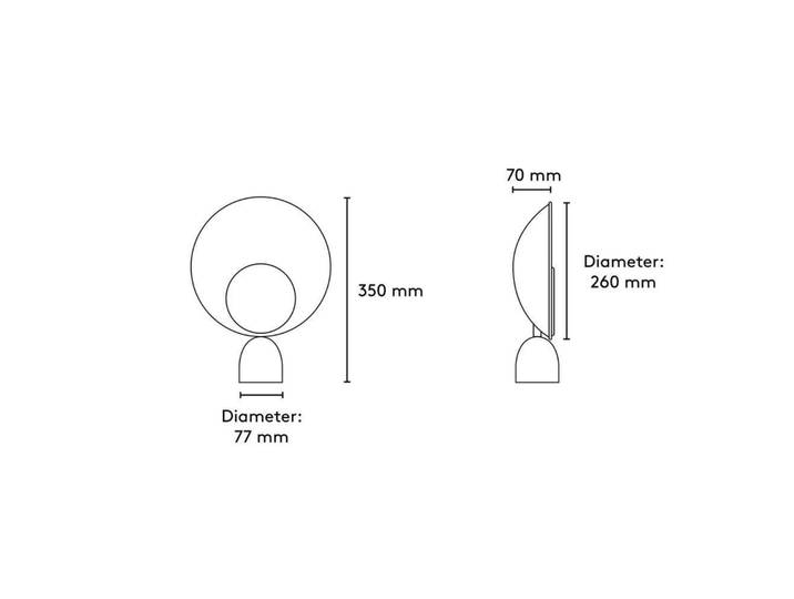 Blooper Tischleuchte, grau/rosa, 35 cm PLEASE WAIT to be SEATED - Wohnzimmer - Metall