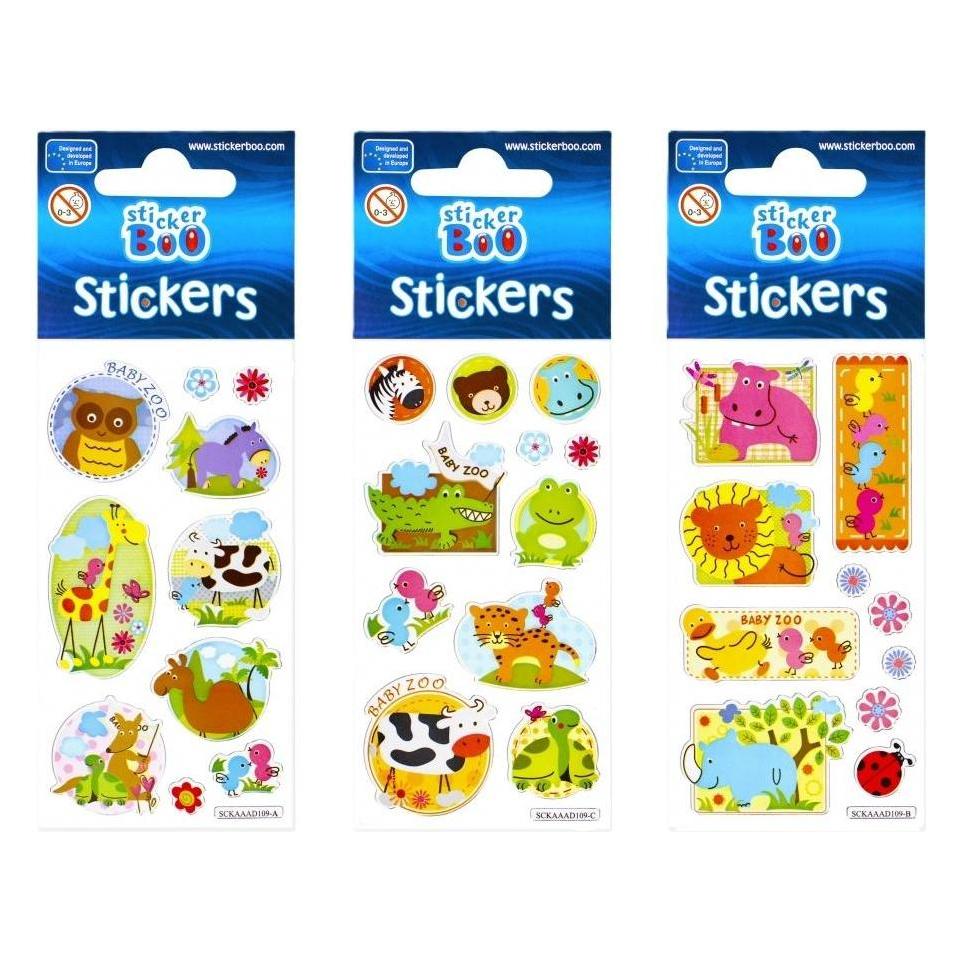 Sticker Boo Aufkleber BOO Silberaufkleber Tiere Mix (1 Sticker) (41933248)