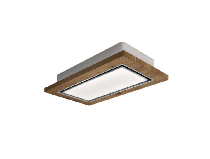 ELICA hotte au plafond LULLABY évacuation (Chêne - Bois naturel et acier blanc)