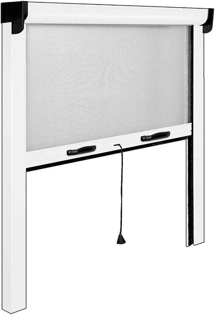 Irs ZANZARIERA  AVVOLGIBILE VERTICALE BIANCA CON RALLENTAMENTO 100x160 cm (LxH)