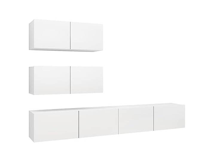 vidaXL 4-TLG. TV-Schrank-Set Weiß Holzwerkstoff