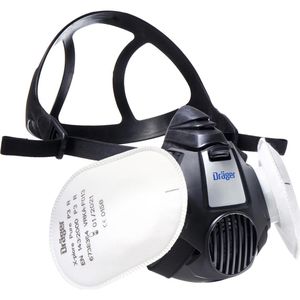 Dräger Atemschutzmaske Halbmaske 3500 Handwerker, P3 R, wiederverwendbar, mit Ventil, Größe S