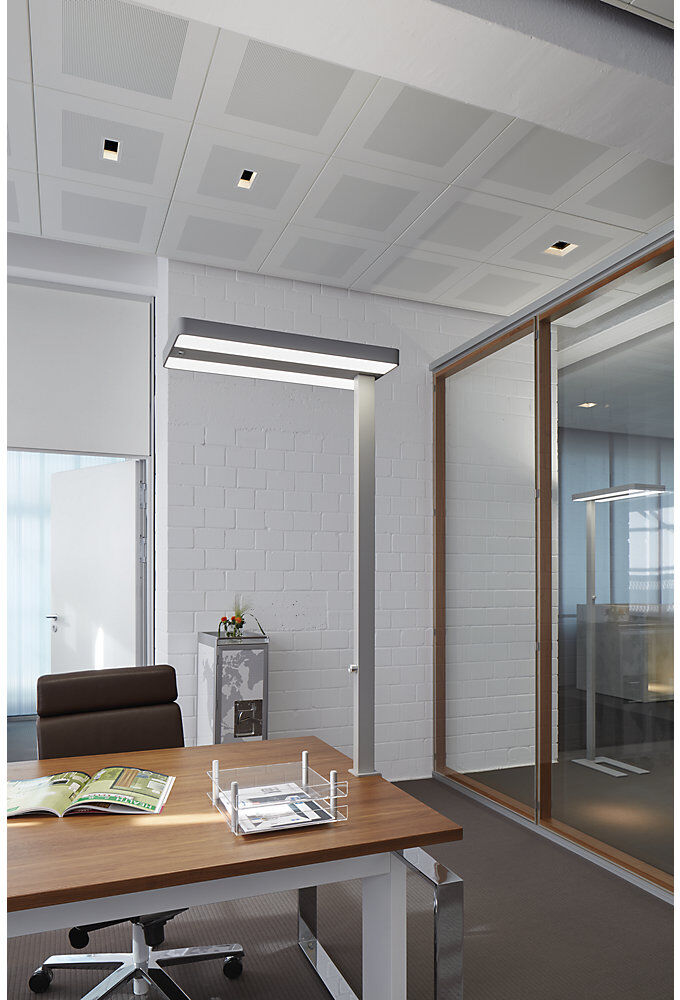 LED-Leuchte MAULjuvis sensor, mit Klemme, dimmbar, RAL 9006 weißalu MAUL