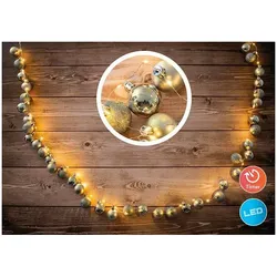 Näve LED-Outdoor-Weihnachtslichterkette l: 250cm gold