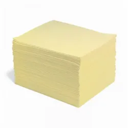 Absorptionsmatte Auffällige gelbe PIG® Matte 200 Stück Abmessung 38 cm x 51 cm, Absorbiert 83,6 L je Karton