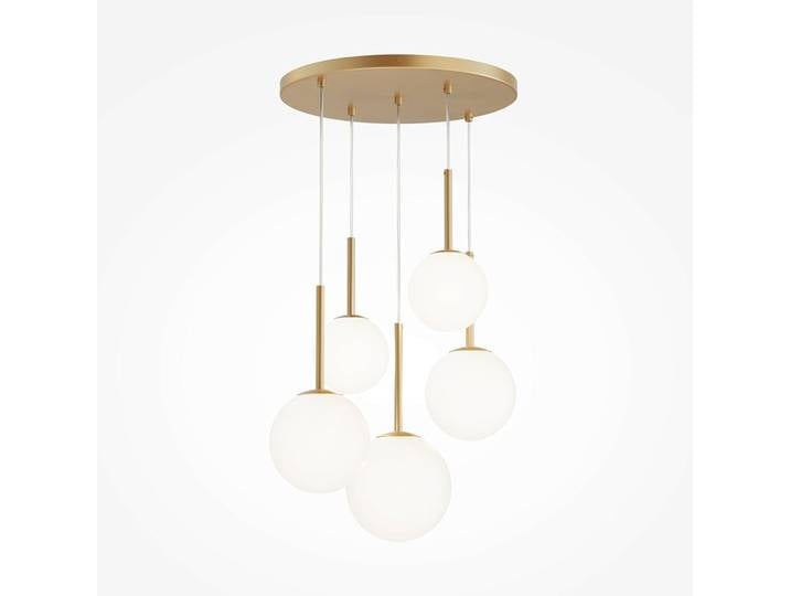 Suspension 5 globes en grappe ajustables DELTONA - Doré