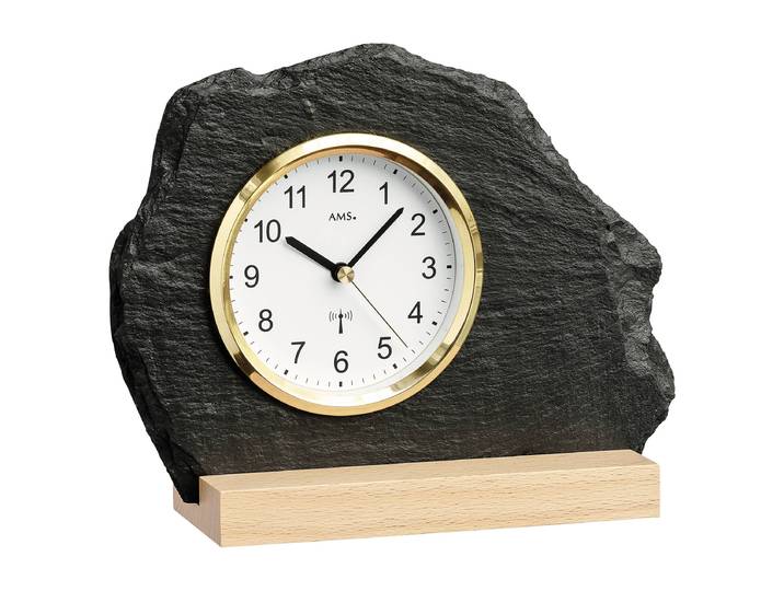 Funk-Uhr Angol Schiefer 21 x 17 x 6cm Multicolor/Creme