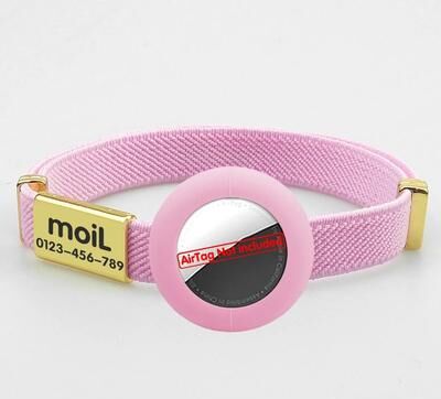 Uplifted Finds Guardian Track Elastic AirTag Safety Collar pink